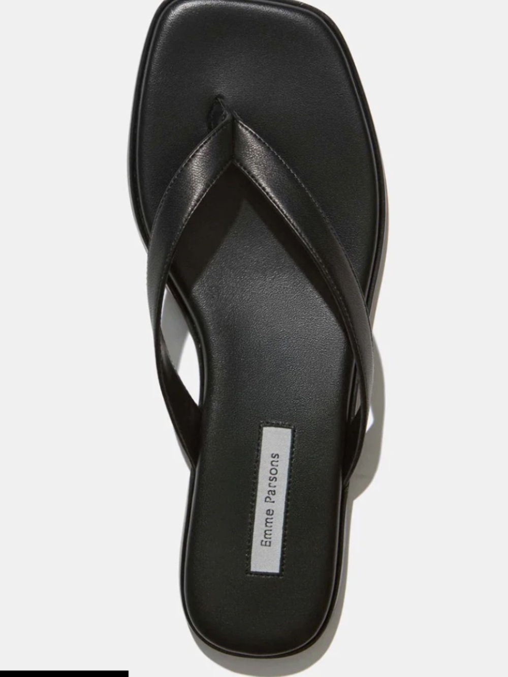 Emme Parsons Meta Sandal, Black Nappa Leather, Size 39